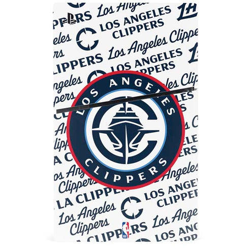NBA Los Angeles Clippers Blast Text PS5 Slim Digital Edition Console Skin
